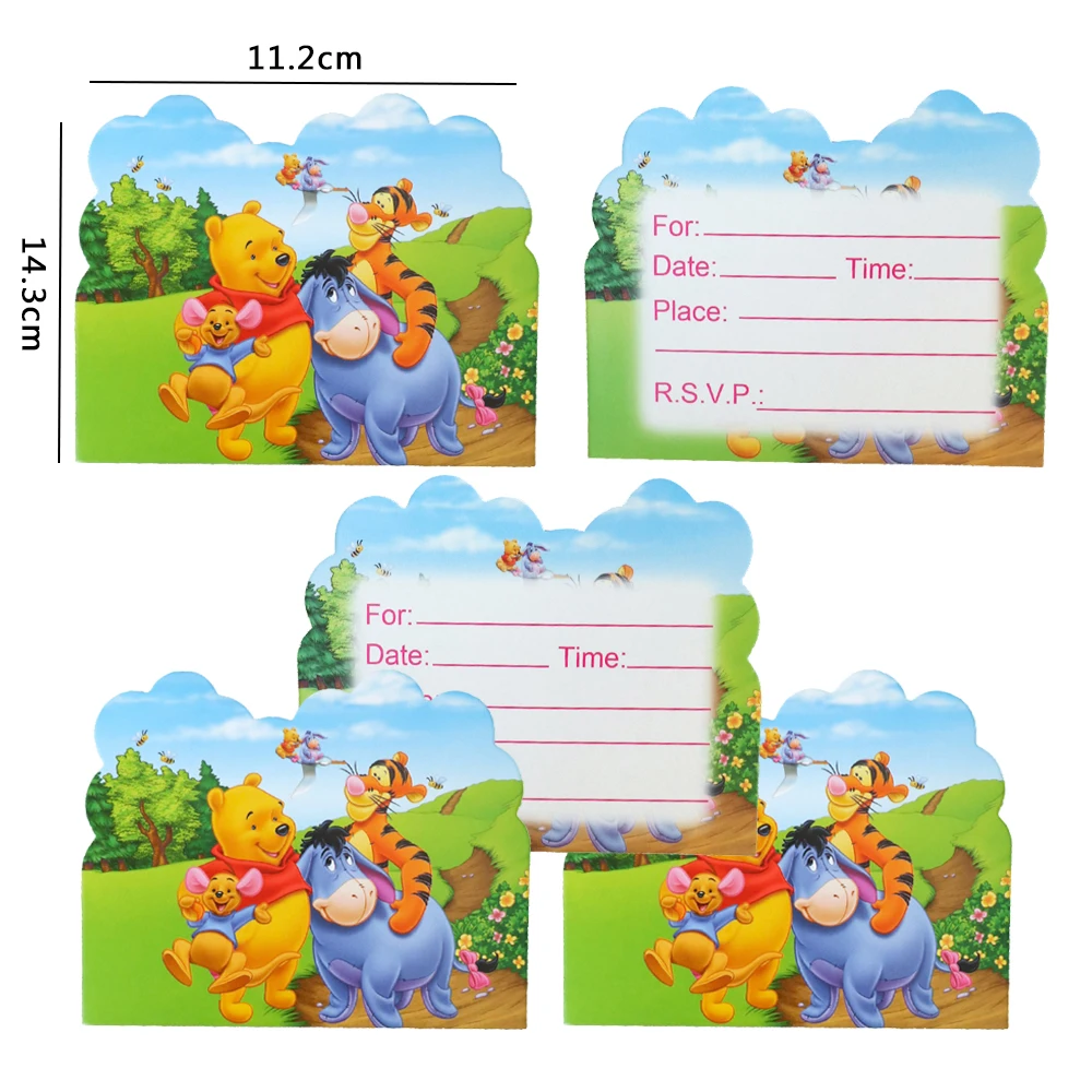 10/20PCS Disney Winnie the Pooh Invitation Letter Birthday Decoration Envelope Cartoon Invitation Letter Birthday Party Supplies 
10/20PCS Disney Winnie the Pooh Invitation Letter Birthday Decoration Envelope Cartoon Invitation Letter Birthday Party Supplies