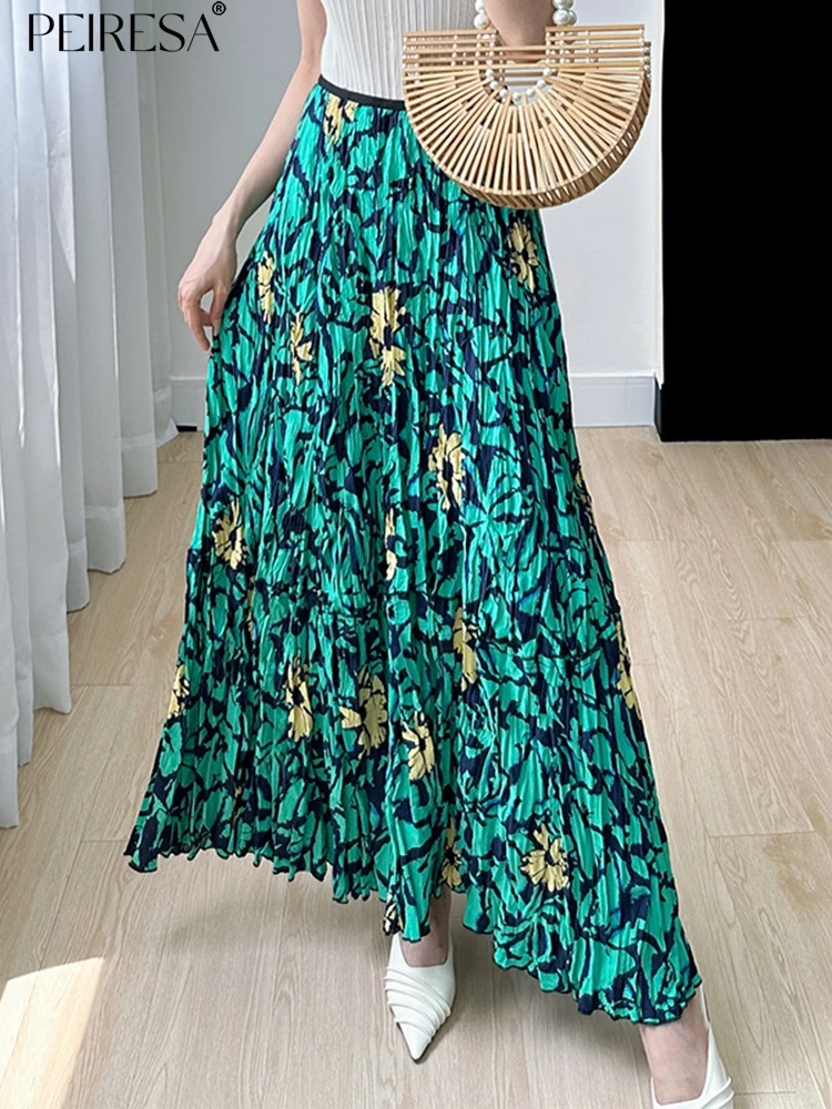 PEIRESA High Quality Miyake Vintage Floral Print Skirts For Woman 2023 Summer New Elastic Waist A Line Long Skirt Korean Fashion
PEIRESA High Quality Miyake Vintage Floral Print Skirts For Woman 2023 Summer New Elastic Waist A Line Long Skirt Korean Fashion