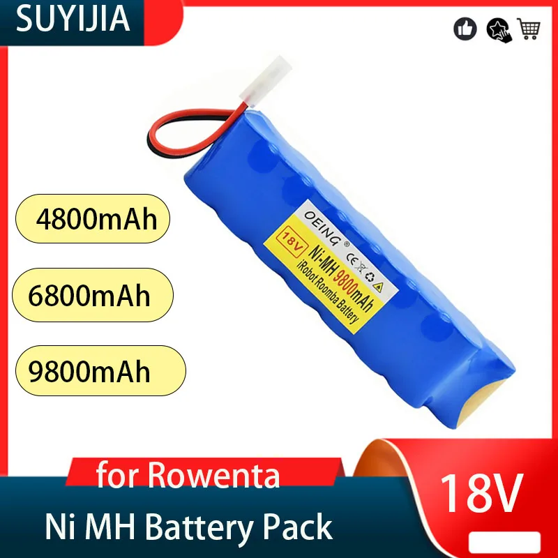 18V NiMH Battery Pack 9800mAh Suitable for -RowentaCD Vacuum Cleaner RH8771 or Tefal Cyclone Extreme Vacuum Cleaner Battery P102
18V NiMH Battery Pack 9800mAh Suitable for -RowentaCD Vacuum Cleaner RH8771 or Tefal Cyclone Extreme Vacuum Cleaner Battery P102