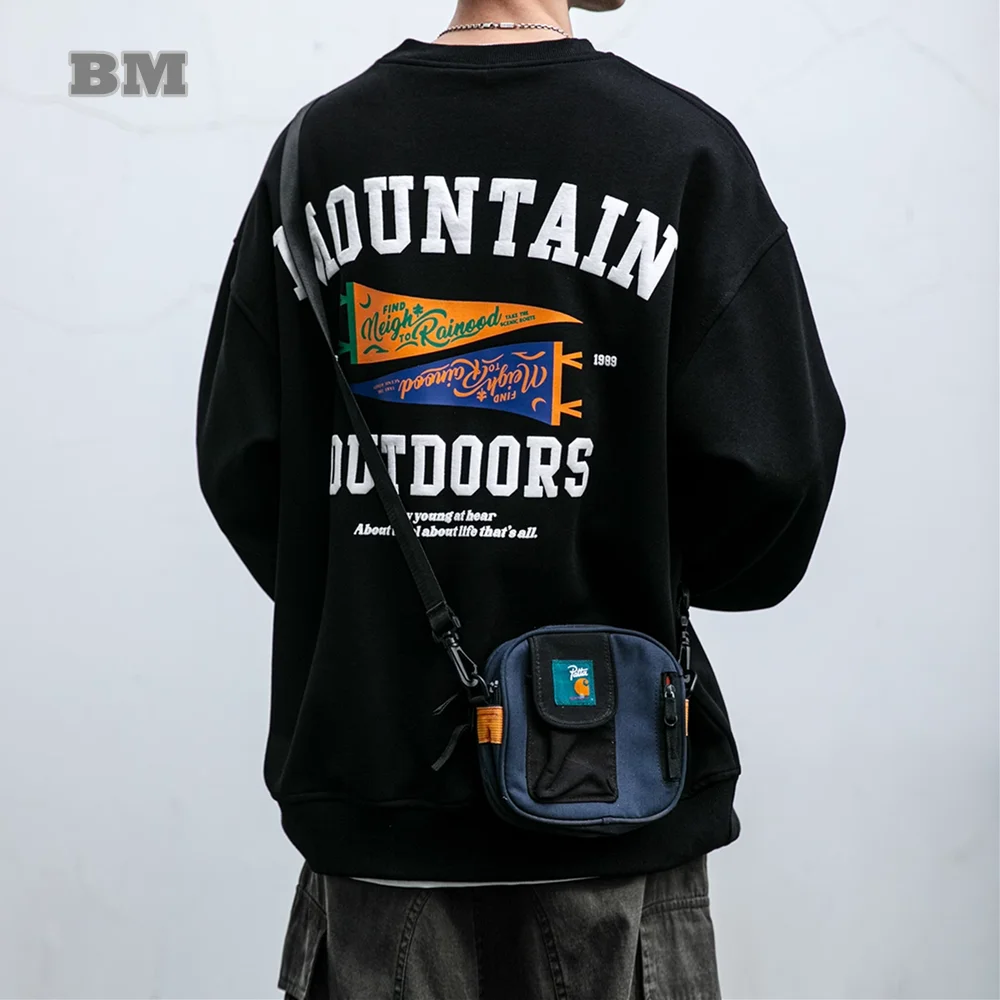 

Plus Size Korean Hip Hop Foam Print Crewneck Sweatshirt For Men Clothing Streetwear Oversize Pullover Kpop Trendy Coat 6xl