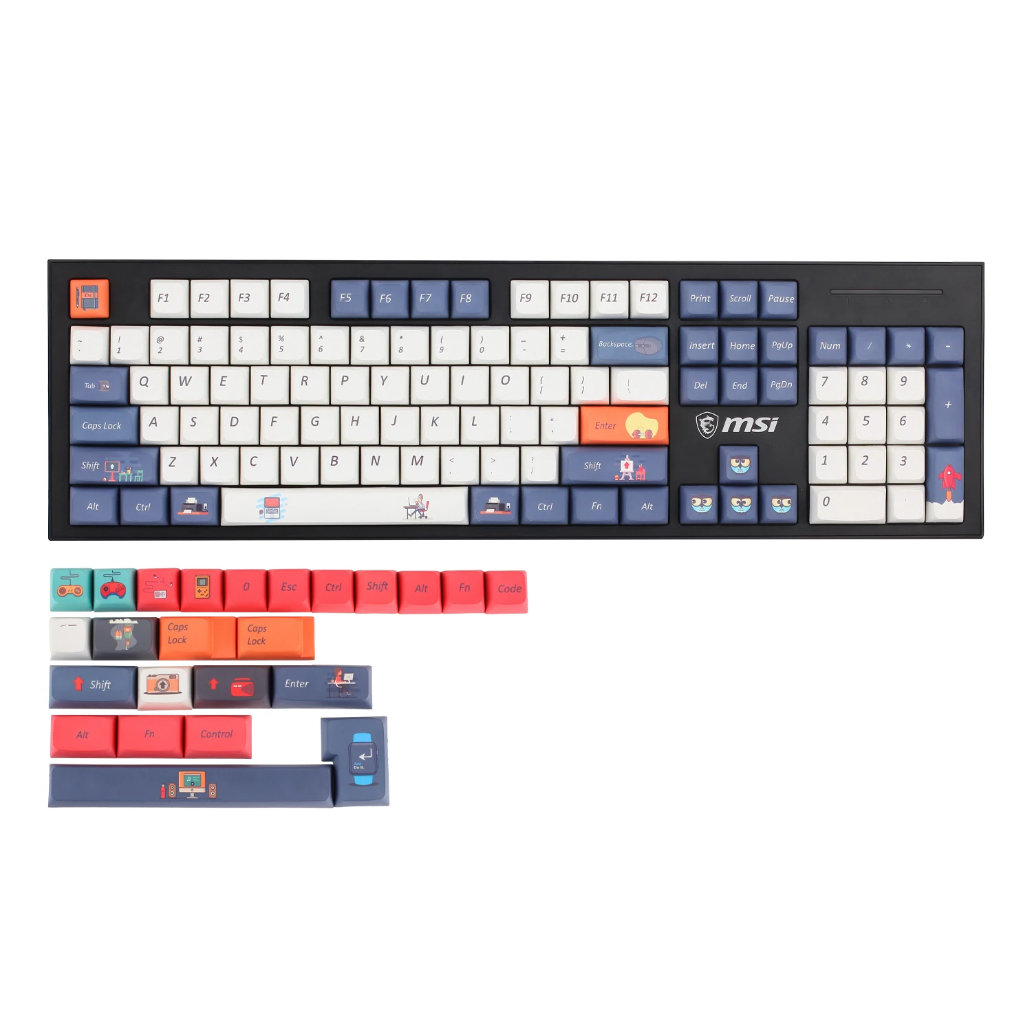 104+24 XDA Keycaps Set PBT Dye Sublimation ANSI ISO Layout for GK61 64 68 84 87 104 108 Mechanical Keyboards (Work & Leisure)
104+24 XDA Keycaps Set PBT Dye Sublimation ANSI ISO Layout for GK61 64 68 84 87 104 108 Mechanical Keyboards (Work & Leisure)