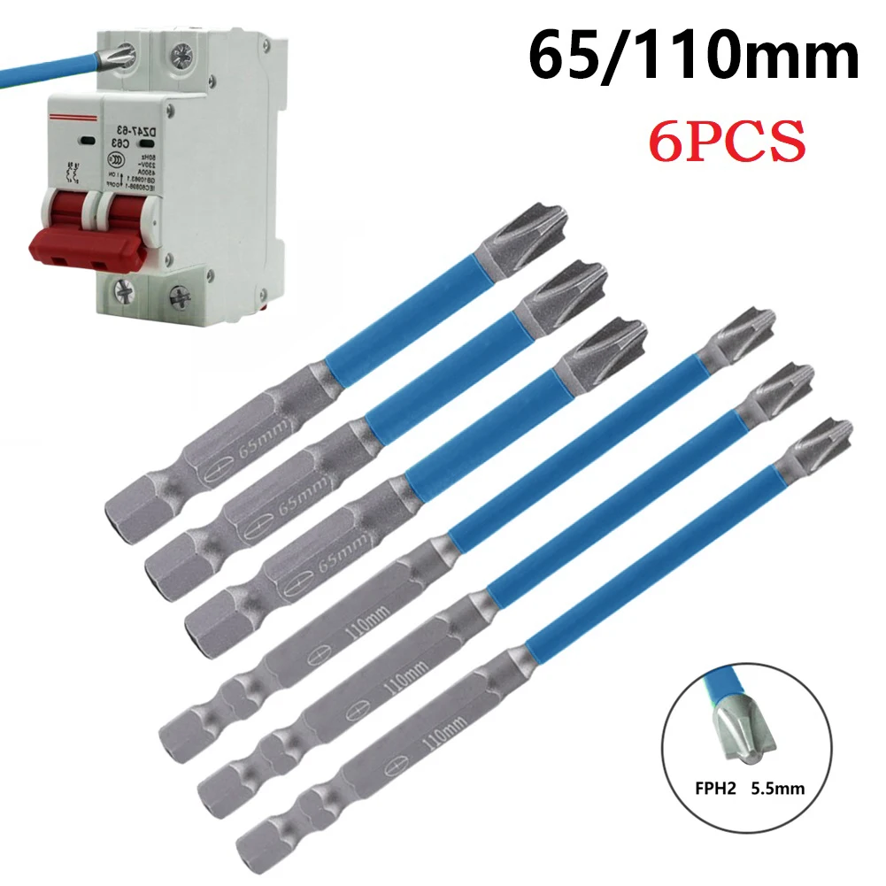 FPH2 Special Slotted Cross Screwdriver Bit For Electrician FPH1 FPH2 FPH3 Socket Switch Electrical Tools 65mm/110mm
FPH2 Special Slotted Cross Screwdriver Bit For Electrician FPH1 FPH2 FPH3 Socket Switch Electrical Tools 65mm/110mm