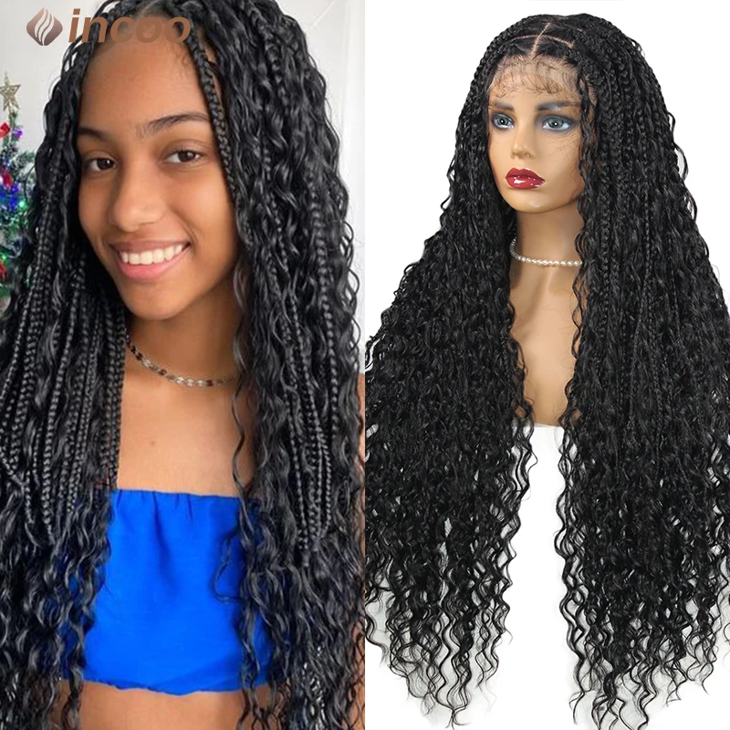 32" Blonde Synthetic Braided Wigs Full Lace Frontal Curly Wig African Hair Bohemian Large Box Braids For Black Women Incoo
32" Blonde Synthetic Braided Wigs Full Lace Frontal Curly Wig African Hair Bohemian Large Box Braids For Black Women Incoo