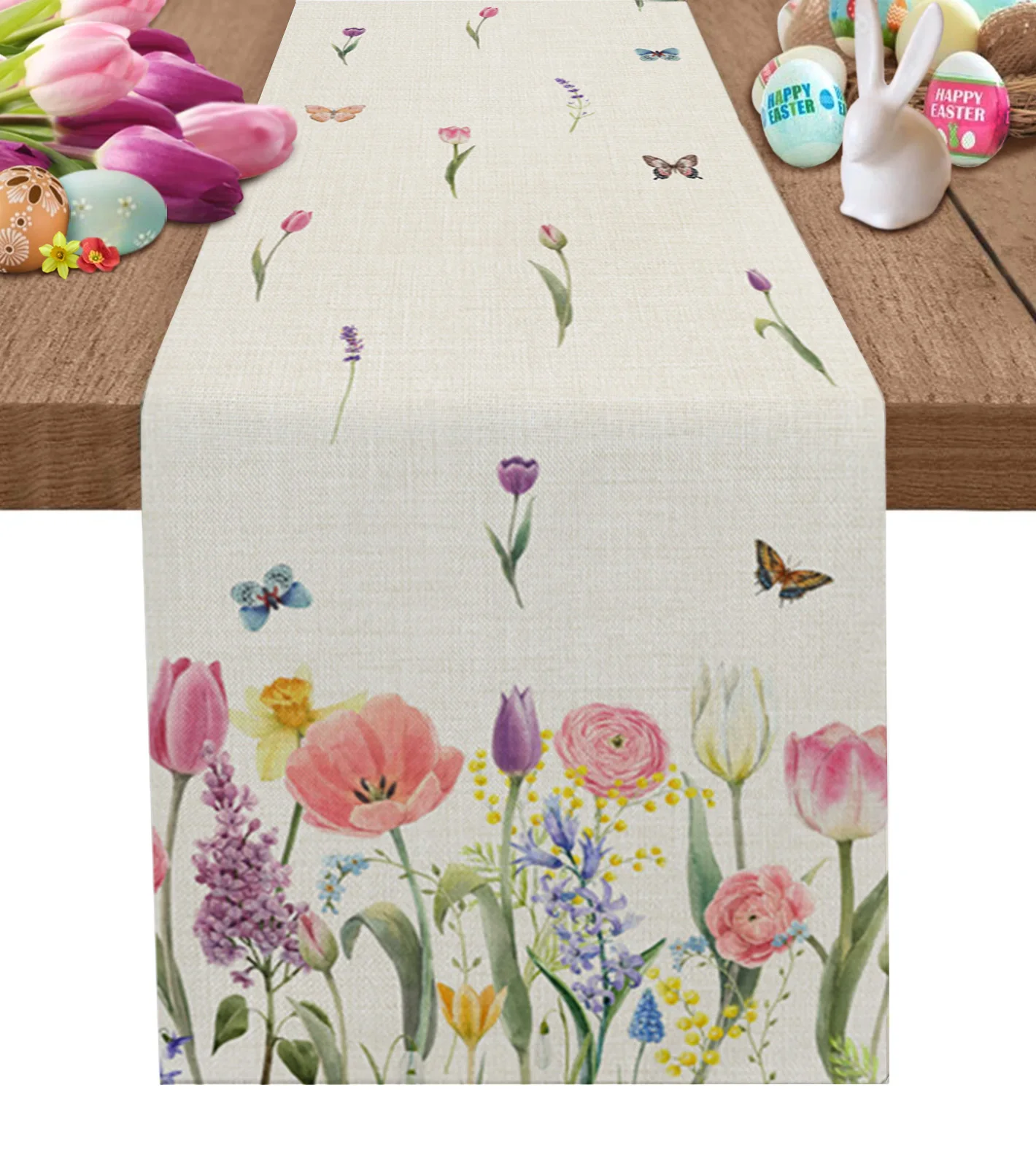 Spring Tulip Flower Plants Linen Table Runner Kitchen Table Decoration Farmhouse Dining Tablecloth Wedding Party Decor
Spring Tulip Flower Plants Linen Table Runner Kitchen Table Decoration Farmhouse Dining Tablecloth Wedding Party Decor