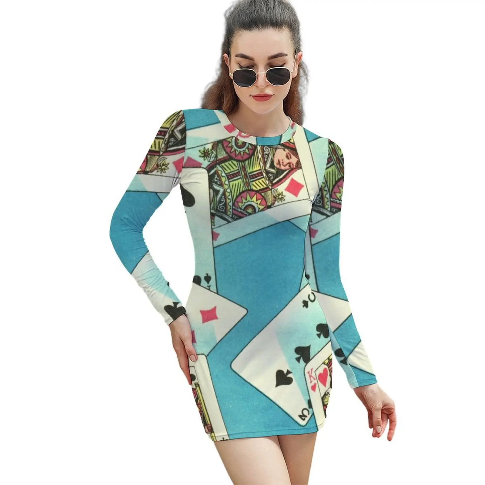 Poker Night - Playing Cards Vintage Illustration Long-Sleeved Sheath Dress evening dress Party dresses
Poker Night - Playing Cards Vintage Illustration Long-Sleeved Sheath Dress evening dress Party dresses
