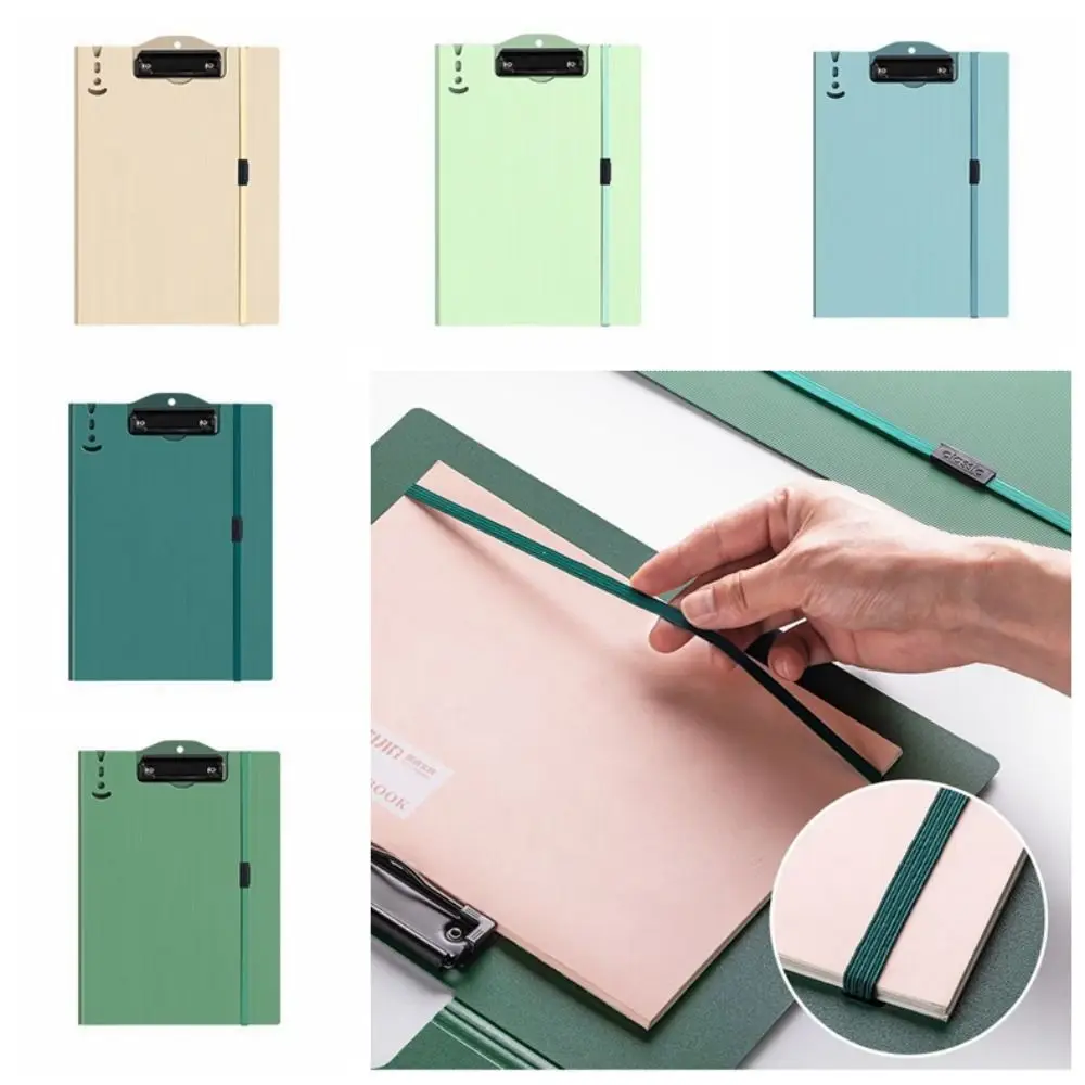 

Hangable A4 File Folder Data Storage with Straps Waterproof A4 Board Clip Clipboard Horizontal A4 Writing Pad Profile