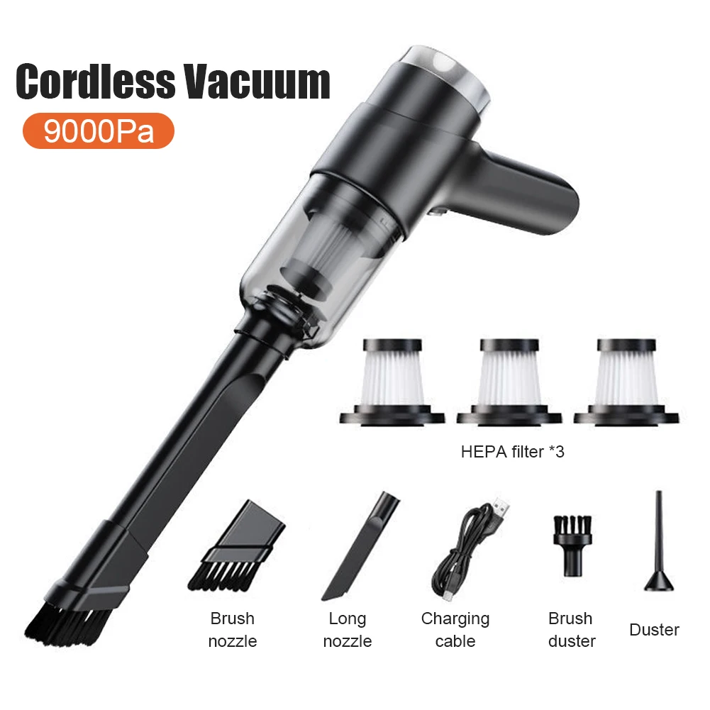 6000Pa Portable Car Vacuum Cleaner 120W Wireless Wet Dry Vacuum Cleaner Cordless USB Rechargeable Vacuum Cleaner For Home Car
6000Pa Portable Car Vacuum Cleaner 120W Wireless Wet Dry Vacuum Cleaner Cordless USB Rechargeable Vacuum Cleaner For Home Car