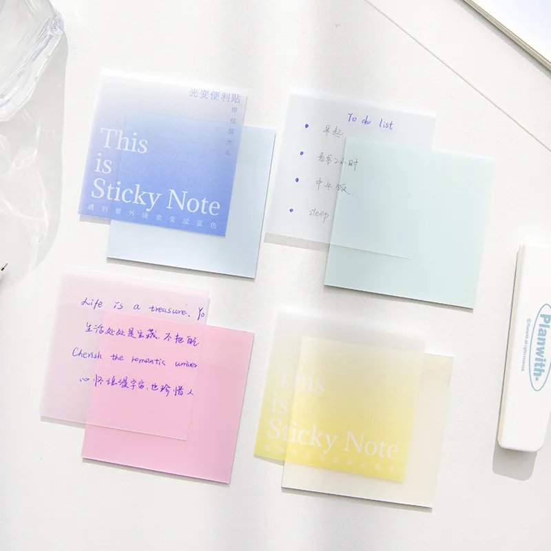 50 Sheets Photosensitive PET Memo Pad Transparent Waterproof Sticky Notes for School Student Office Stationery Supplies
50 Sheets Photosensitive PET Memo Pad Transparent Waterproof Sticky Notes for School Student Office Stationery Supplies