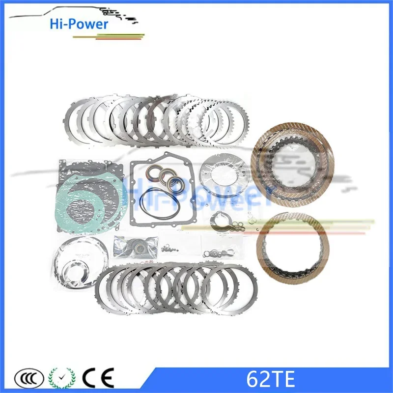 

Набор для ремонта коробки передач 62TE, фрикционные стальные пластины для VW Chrysler Dodge, диск сцепления коробки передач, прокладка, масляное уплотнение