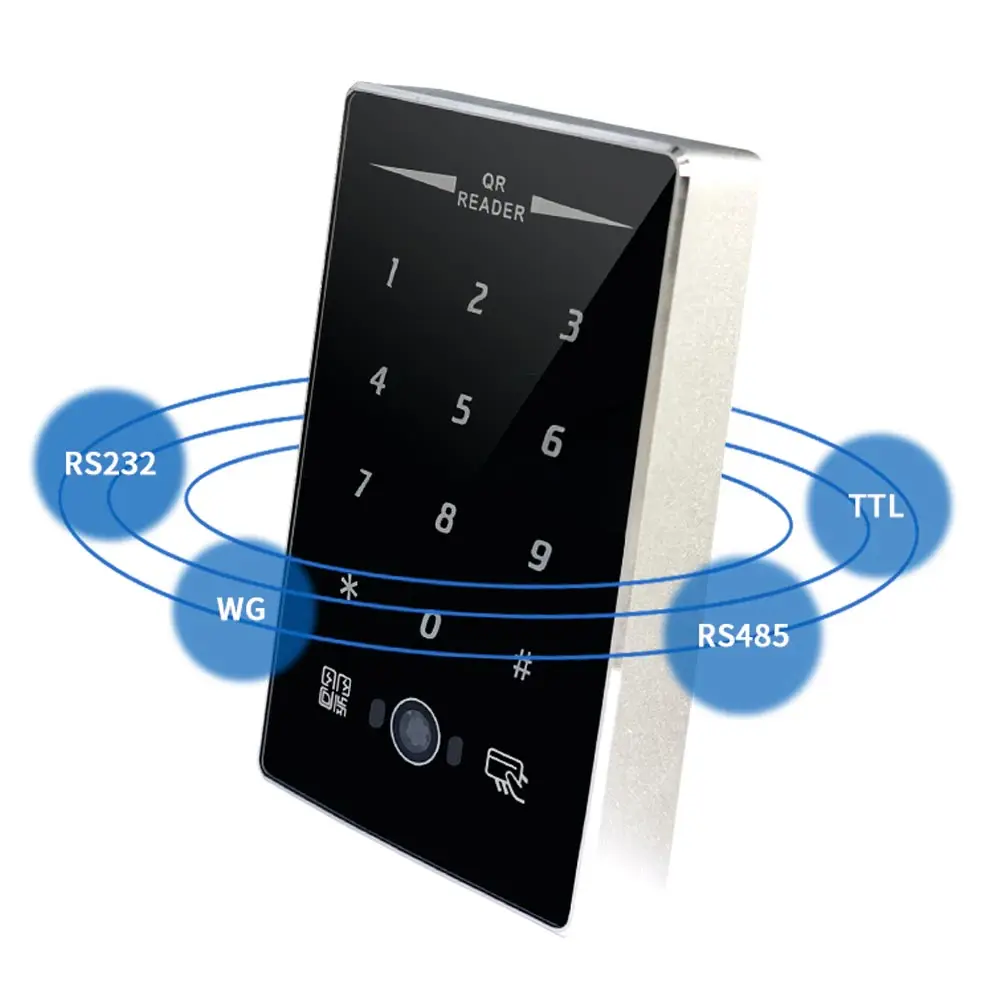 Waterproof IP68 RFID Reader Wiegand 26/34 NFC Card QR Code Proximity Access control card reader
Waterproof IP68 RFID Reader Wiegand 26/34 NFC Card QR Code Proximity Access control card reader