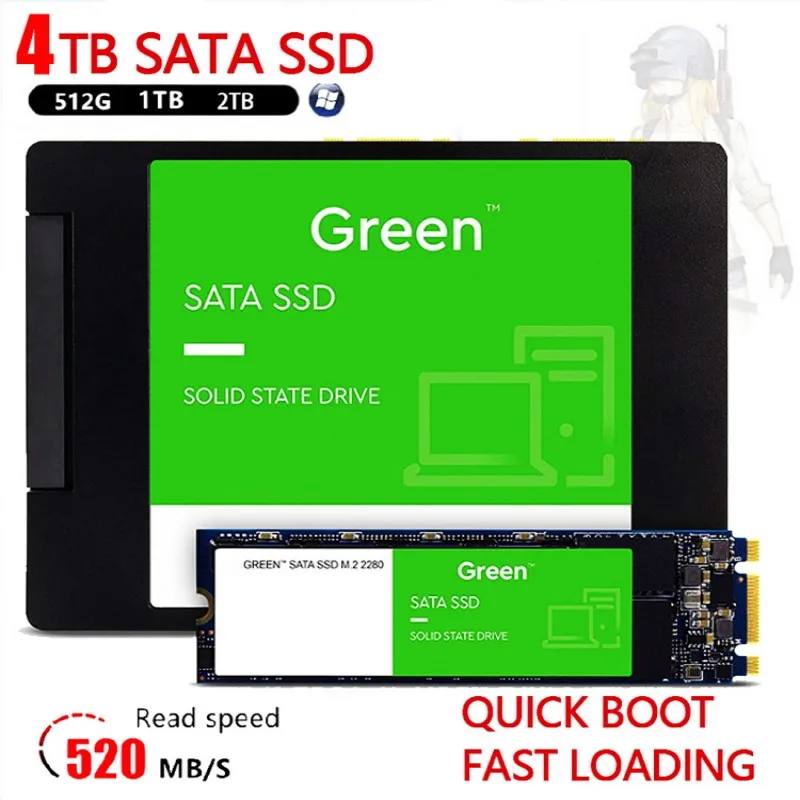 

M.2 4TB 2TB 1TB 500GB 256GB Hard drive disk sata3 2.5 inch ssd TLC 500MB/s internal Solid State Drives for laptop and desktop
