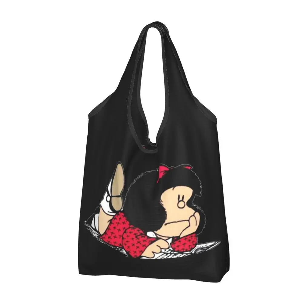 Custom Vintage Mafalda Manga Grocery Shopping Bag 65 Sb8f24b5f0c024c46a831a15f2f764475t