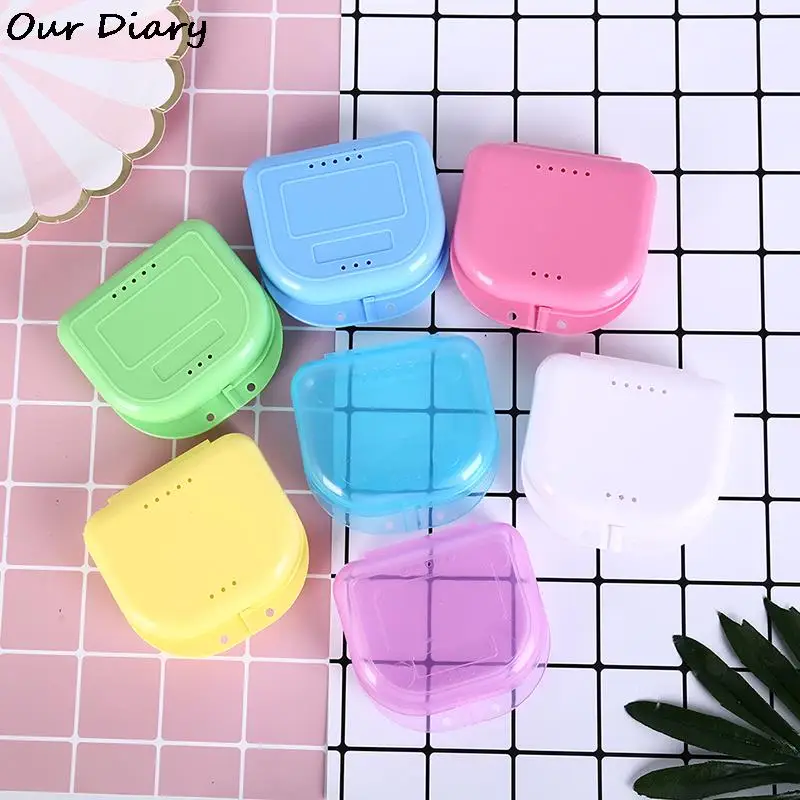 

1pc Denture Bath Storage Box Case Dental False Teeth Appliance Container Storage Boxes Dentures Cleaner Levert Wholesale