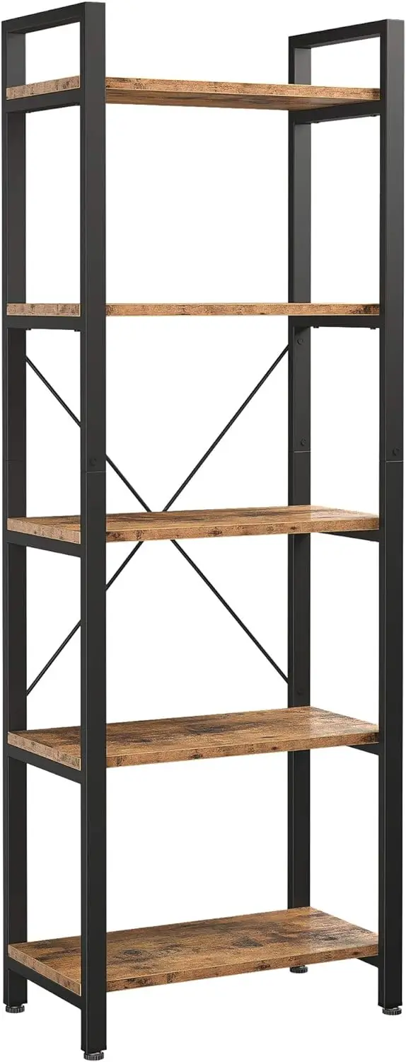 Bookshelf 5-Tier Ladder Shelf 110lbs/shelf Vintage Industrial Style Bookcase for Home Decor
Bookshelf 5-Tier Ladder Shelf 110lbs/shelf Vintage Industrial Style Bookcase for Home Decor