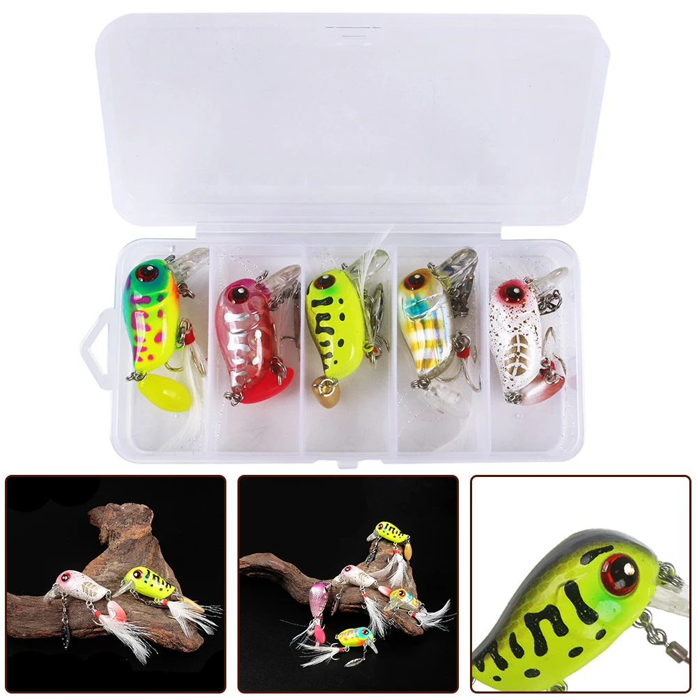 5pcs 6cm/5.8g Crankbait Fishing Lure Trout Minnow Jigging Floating Hard Baits Artificial Crank Bass Trout Tackles
5pcs 6cm/5.8g Crankbait Fishing Lure Trout Minnow Jigging Floating Hard Baits Artificial Crank Bass Trout Tackles