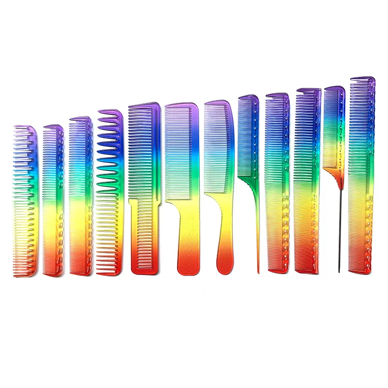 Rainbow comb cutting comb transparent hair cutting comb hair stylist styling special pointed tail comb men's hair comb
Rainbow comb cutting comb transparent hair cutting comb hair stylist styling special pointed tail comb men's hair comb