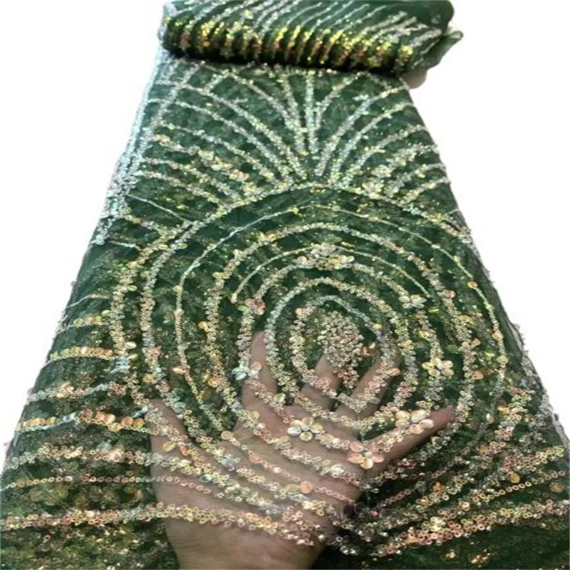 African Net Beaded Lace Fabric Green High Quality Lace Sequins French Tulle Lace 5 Yards Nigerian Lace Fabric For Wedding Dress
African Net Beaded Lace Fabric Green High Quality Lace Sequins French Tulle Lace 5 Yards Nigerian Lace Fabric For Wedding Dress