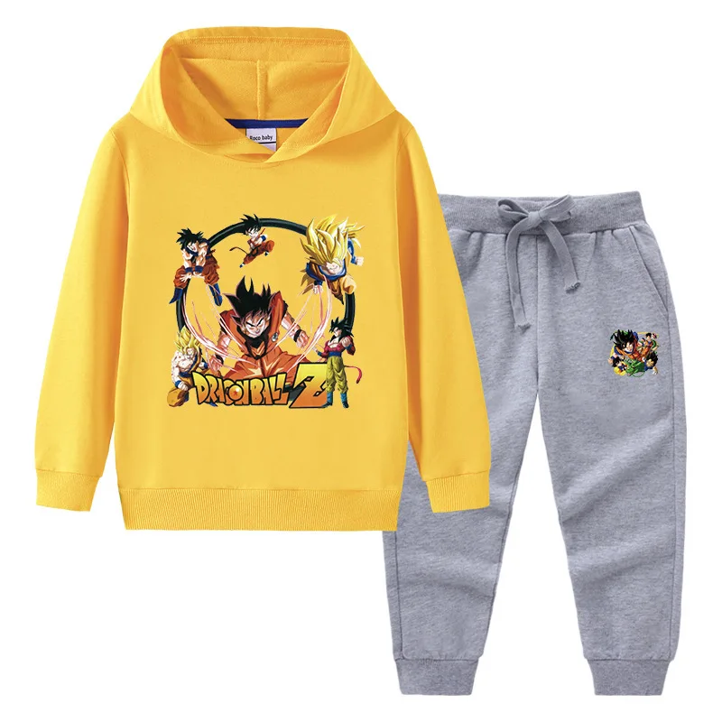 Dragon Ball Autumn New Solid Color Children's Clothing Hooded Sweater Trousers Two-piece Set Baby Cotton Long-sleeved Suit
Dragon Ball Autumn New Solid Color Children's Clothing Hooded Sweater Trousers Two-piece Set Baby Cotton Long-sleeved Suit