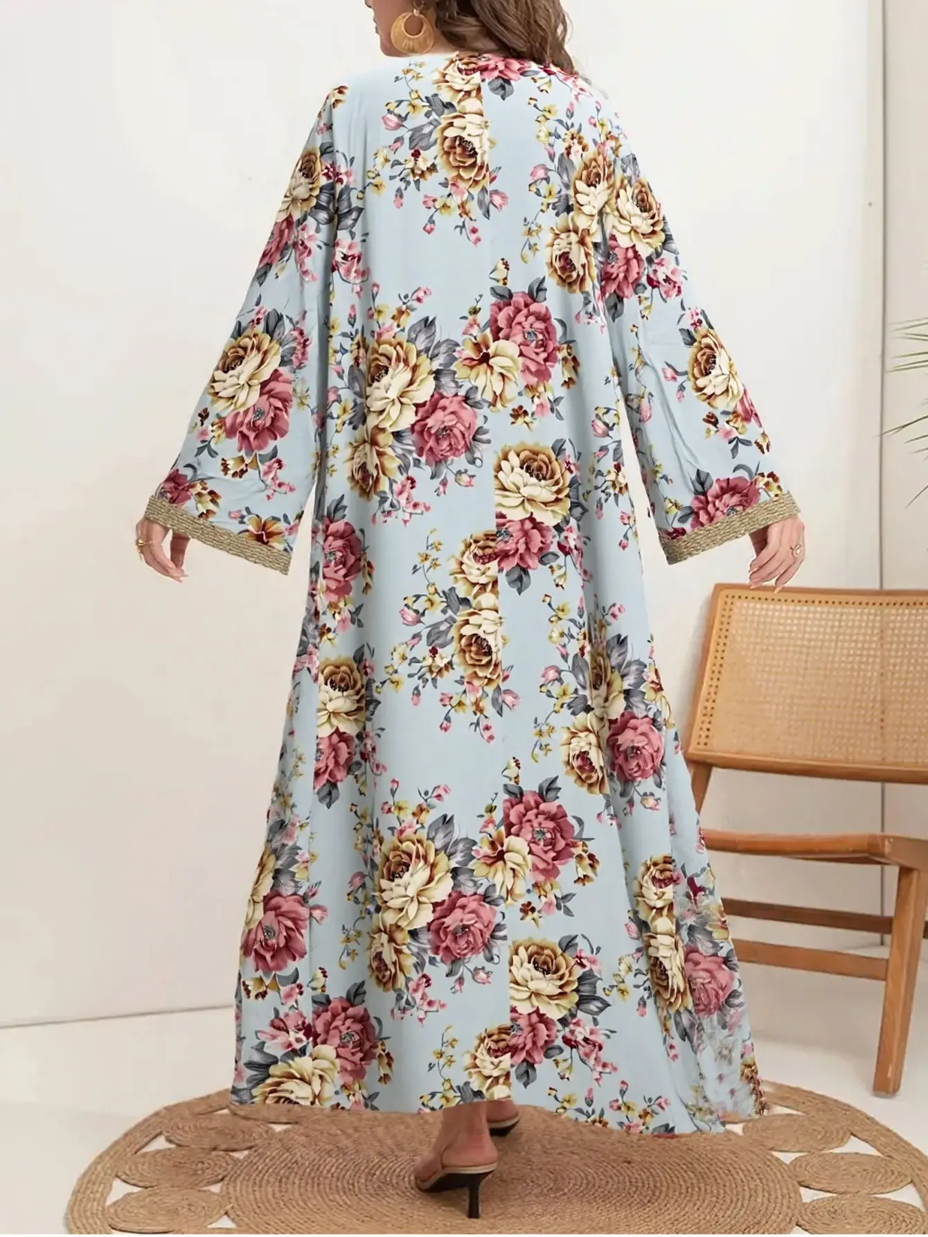 Dresses Eid Women 2025 Abaya Flower Print Muslim Party Dress Vestidos Dubai Arab Long Robe Ramadan Morocco Caftan Vestido Abayas 23 Sb8f499beb856481dbabad5de45f3db44q