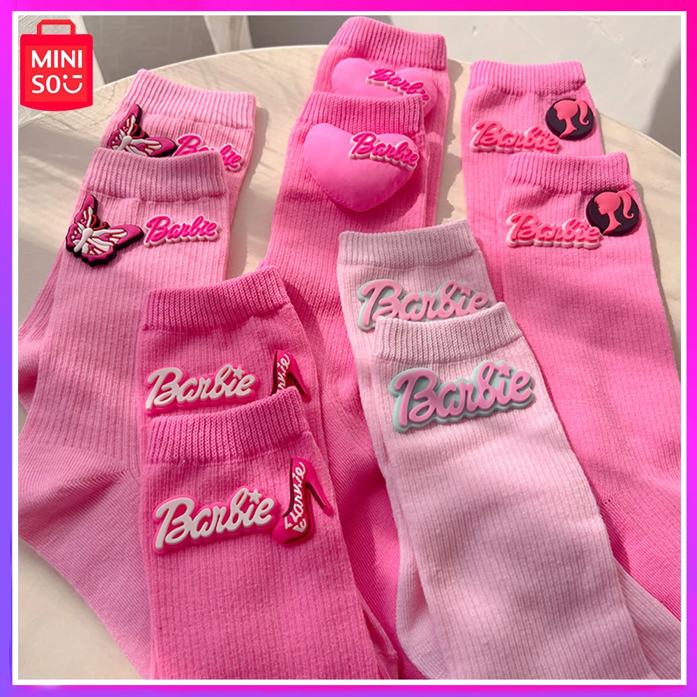 Miniso Barbie Princess New Autumn Three Dimensional Love Knit Socks Dopamine Color Mid Tube Stockings Pink Christmas Girl Gifts
Miniso Barbie Princess New Autumn Three Dimensional Love Knit Socks Dopamine Color Mid Tube Stockings Pink Christmas Girl Gifts