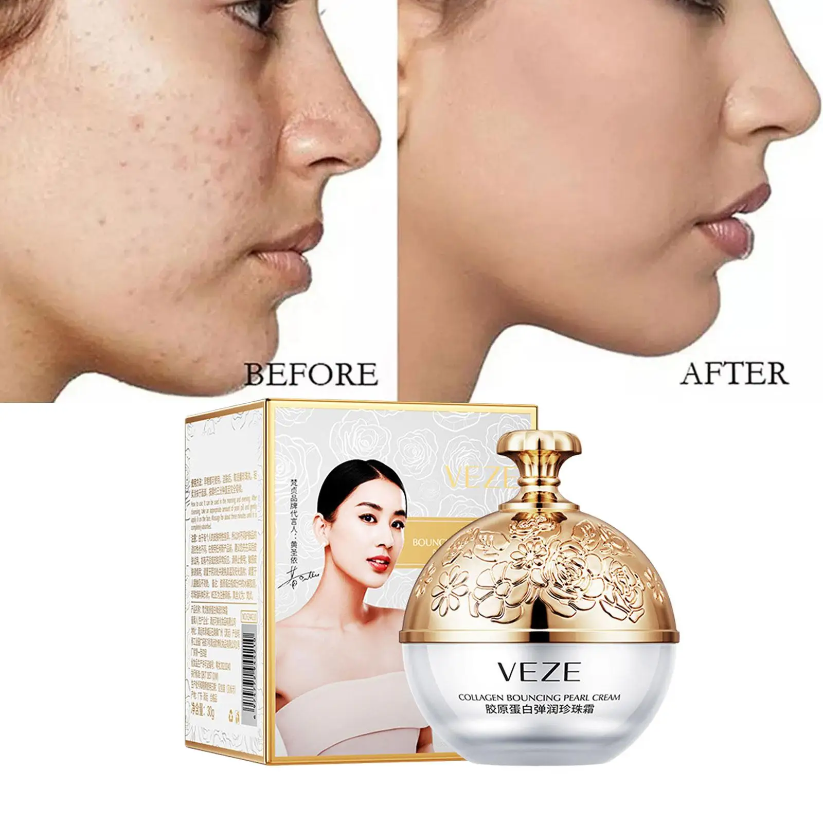 Collagen Pearl Filling Facial Cream For Face Women Lifting Firming Moisturizing Korean Whitening Cream Face Cream Skincare J1R2
Collagen Pearl Filling Facial Cream For Face Women Lifting Firming Moisturizing Korean Whitening Cream Face Cream Skincare J1R2