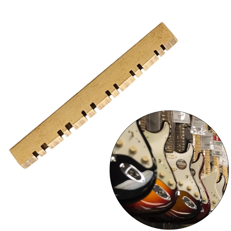 Electric Guitar Pre-Slotted Brass Nut Replacement 12 String Guitar Top Nut Up-Saddle Music Instrument Parts Easy Install
Electric Guitar Pre-Slotted Brass Nut Replacement 12 String Guitar Top Nut Up-Saddle Music Instrument Parts Easy Install