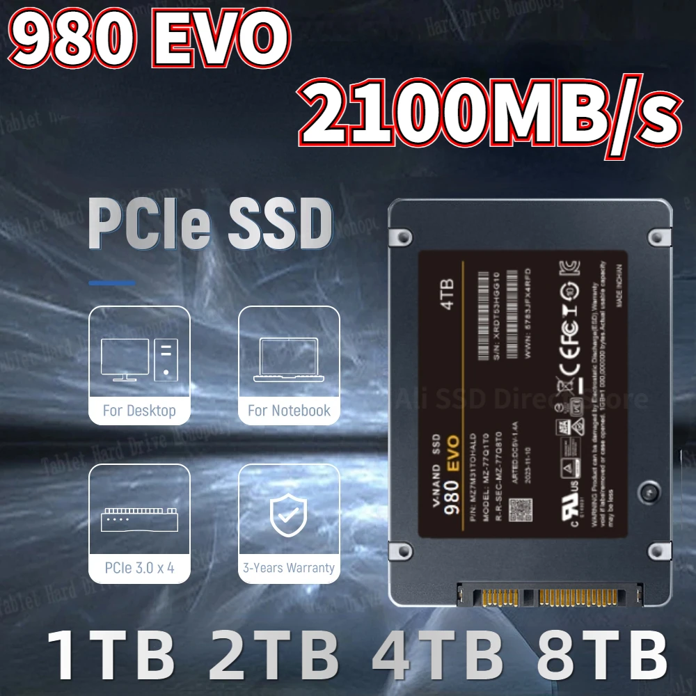 New Original 870 980EVO SSD 4TB 2TB 500GB Internal Solid State Disk HDD Hard Drive 1TB 2.5 inch SATA 3 for Laptop Computer PS5
New Original 870 980EVO SSD 4TB 2TB 500GB Internal Solid State Disk HDD Hard Drive 1TB 2.5 inch SATA 3 for Laptop Computer PS5
