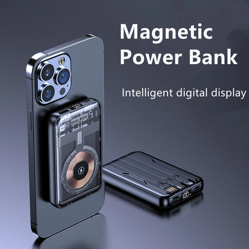 Wireless Power Bank 10000mAh Magnetic Powerbank 5V/2A Portable Battery Charger For iPhone 14 13 12 Samsung Xiaomi Magsafe series
Wireless Power Bank 10000mAh Magnetic Powerbank 5V/2A Portable Battery Charger For iPhone 14 13 12 Samsung Xiaomi Magsafe series
