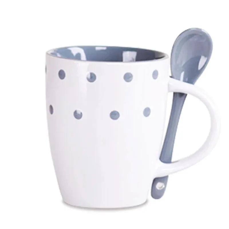 

Персонализированная Подарочная модная итальянская французская керамическая кофейная кружка с ложкой, плотная фарфоровая керамическая чайная кофейная кружка