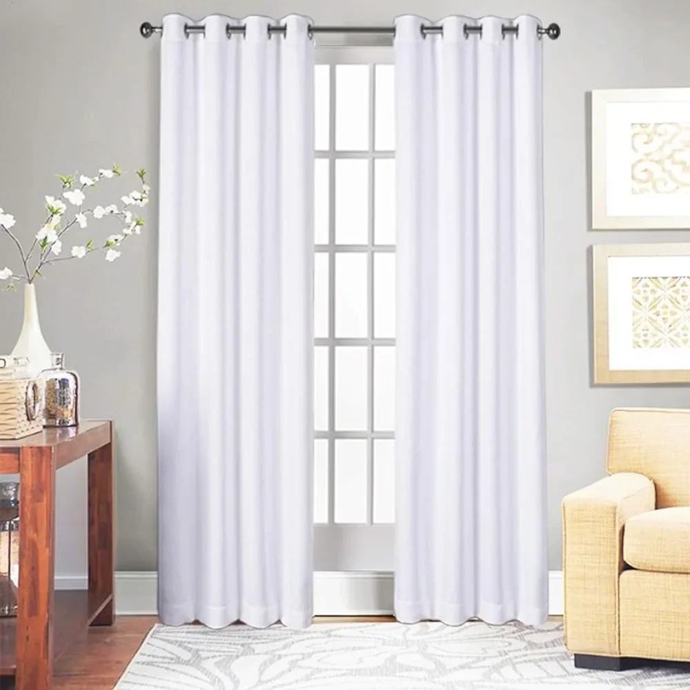 Made of 100% Cotton Blackout Curtains for Living Room White Cotton Curtains - Solid & Thick Window/Door Curtains 120 Inch Long
Made of 100% Cotton Blackout Curtains for Living Room White Cotton Curtains - Solid & Thick Window/Door Curtains 120 Inch Long