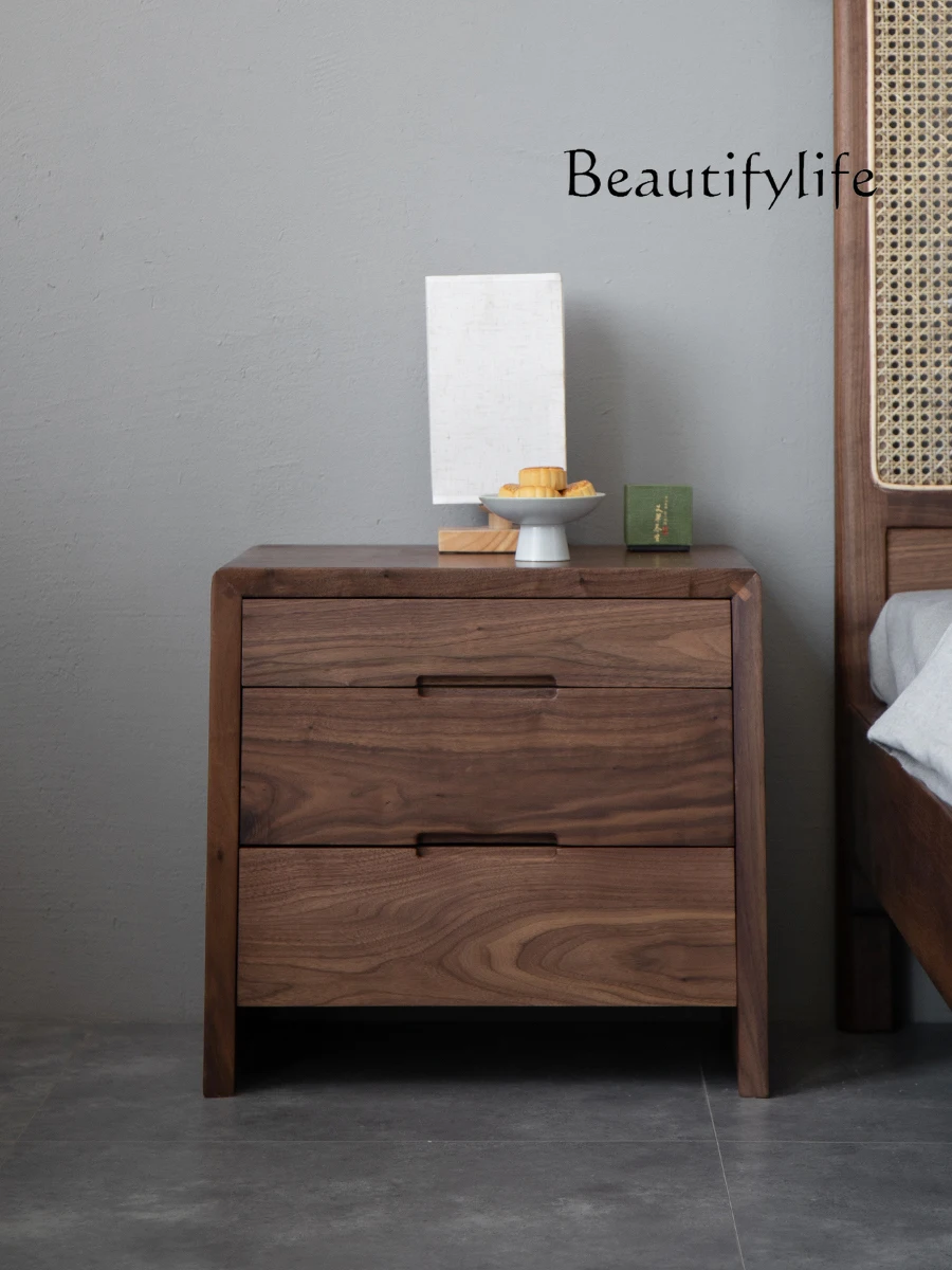 New Chinese Style Solid Wood Bedside Cabinet Small Bedroom Black Walnut Bedside Cabinet Simple Home Locker
New Chinese Style Solid Wood Bedside Cabinet Small Bedroom Black Walnut Bedside Cabinet Simple Home Locker