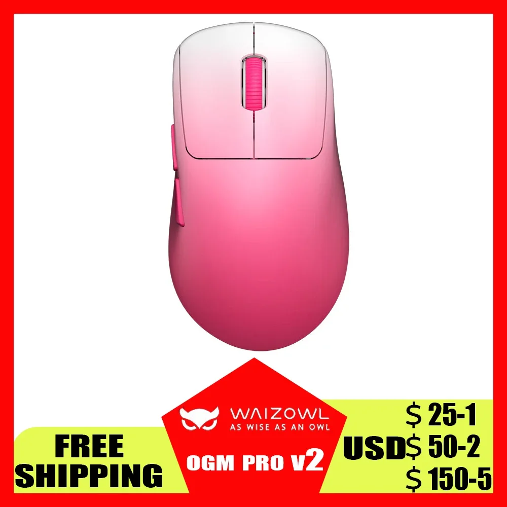 WAIZOWL OGM PRO V2 Gaming Mouse 3 Mode Bluetooth Wireless 8K Paw3950 Lightweight Ergonomics E-sports Mouse Pc Accessories Gifts
WAIZOWL OGM PRO V2 Gaming Mouse 3 Mode Bluetooth Wireless 8K Paw3950 Lightweight Ergonomics E-sports Mouse Pc Accessories Gifts