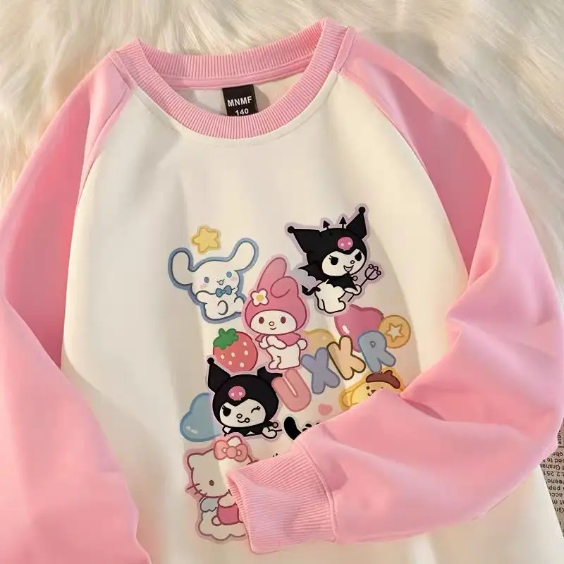Sanrio Kawaii Kuromi Cinnamoroll Hoodie Autumn Winter Cartoon Anime Sweet Printed Tops for Girls Loose Vintage Student Clothes
Sanrio Kawaii Kuromi Cinnamoroll Hoodie Autumn Winter Cartoon Anime Sweet Printed Tops for Girls Loose Vintage Student Clothes