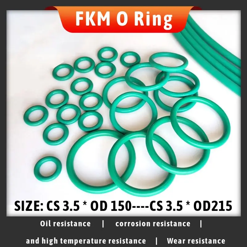 

10PCS Fluorine Rubber FKM O-ring CS 3.5 * OD 150/155/160/165/170/175/180/190/195/200/205/210/215