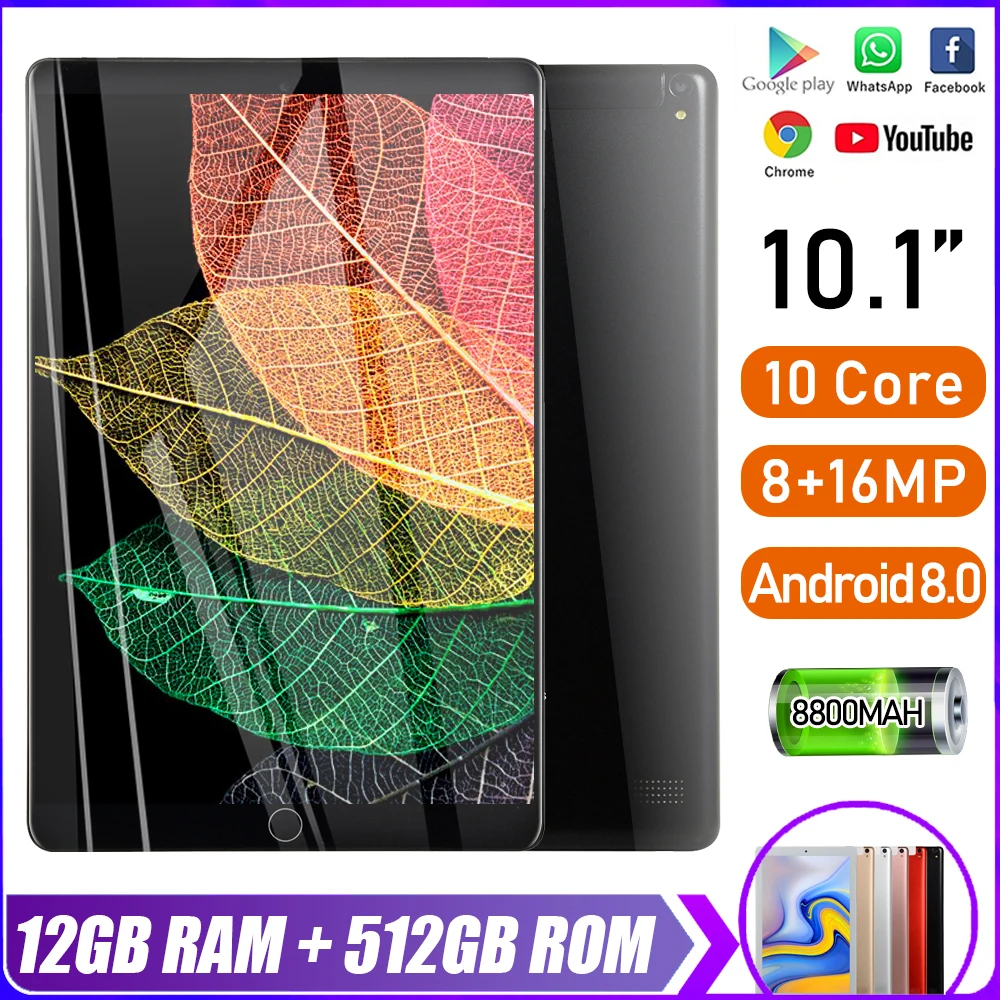 WPS Office Notebook 8800mAh Laptop Global Version Tablet Android Google Play Pad Mini 5G 12GB 512GB Dual SIM 4G LTE Computer |