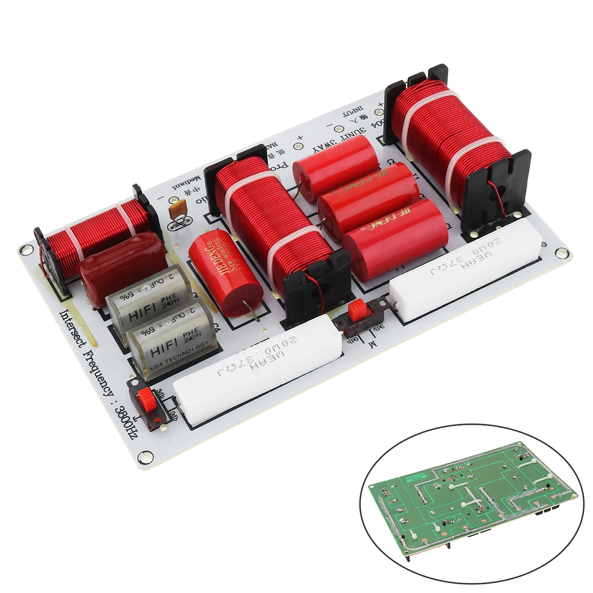 350W 3Way 3Speaker Unit (Tweeter ) HiFi Home Speakers Audio Frequency Divider Crossover Filters
350W 3Way 3Speaker Unit (Tweeter ) HiFi Home Speakers Audio Frequency Divider Crossover Filters