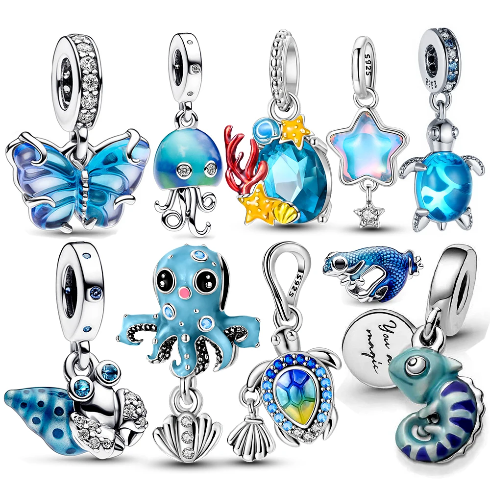 925 Sterling Silver Charm Ocean Collection Blue Murano Glass Butterfly Dangle Charm Beads Fit Original Pandora Bracelet For Wome
925 Sterling Silver Charm Ocean Collection Blue Murano Glass Butterfly Dangle Charm Beads Fit Original Pandora Bracelet For Wome