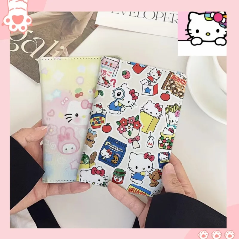 

hello kitty Sanrio my melody Melody passport card holder female protective cover document storage bag holder luxury passport