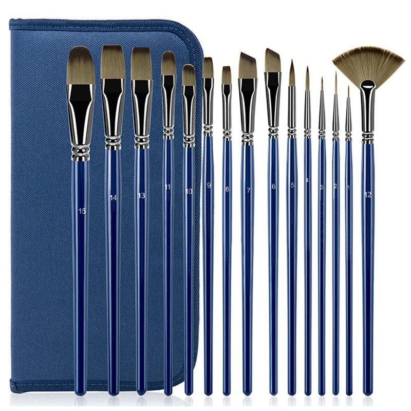 Acrylic Paint Brushes Artist Paint Brushes-15 Different Sizes,For Kids Adult Drawing Arts Crafts Supplies Or Beginners
Acrylic Paint Brushes Artist Paint Brushes-15 Different Sizes,For Kids Adult Drawing Arts Crafts Supplies Or Beginners