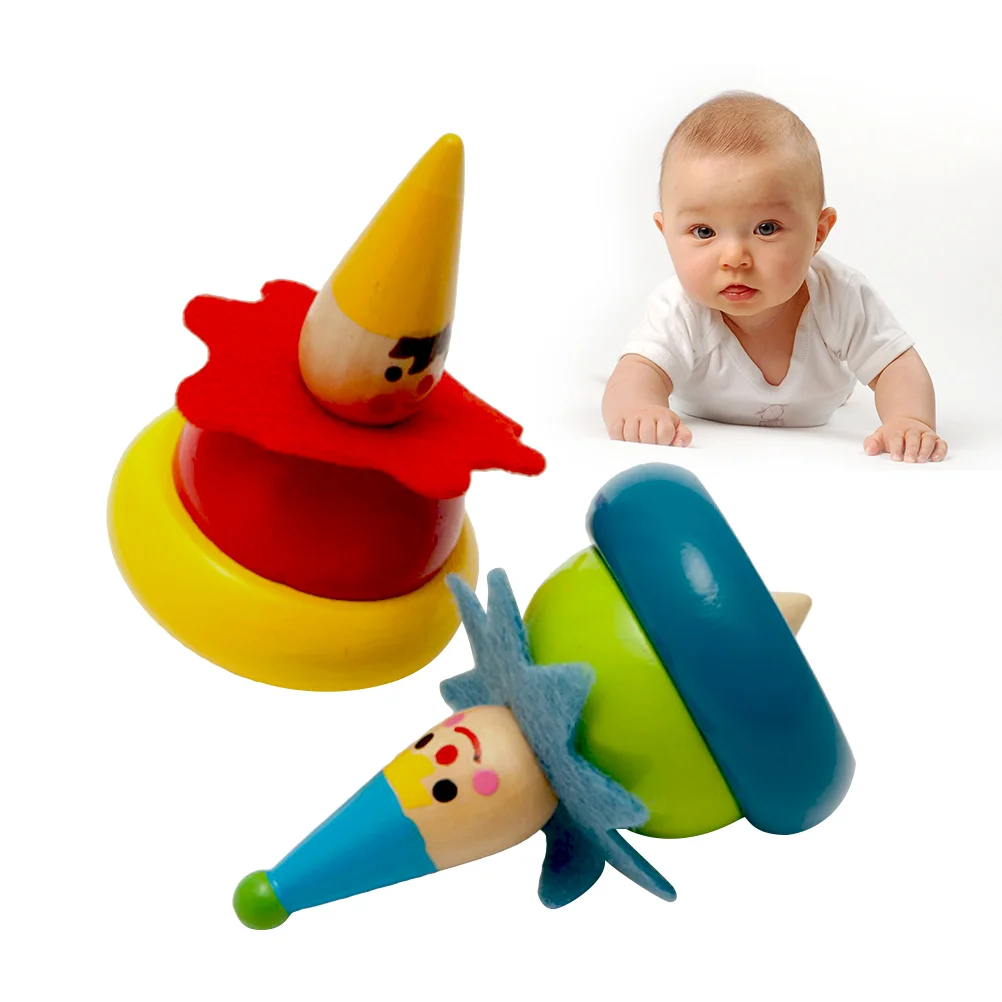 2pcs Rotating Clown Tops Painted Wood Tops Intelligence Educational for Kindergarten Kids Playthings
2pcs Rotating Clown Tops Painted Wood Tops Intelligence Educational for Kindergarten Kids Playthings