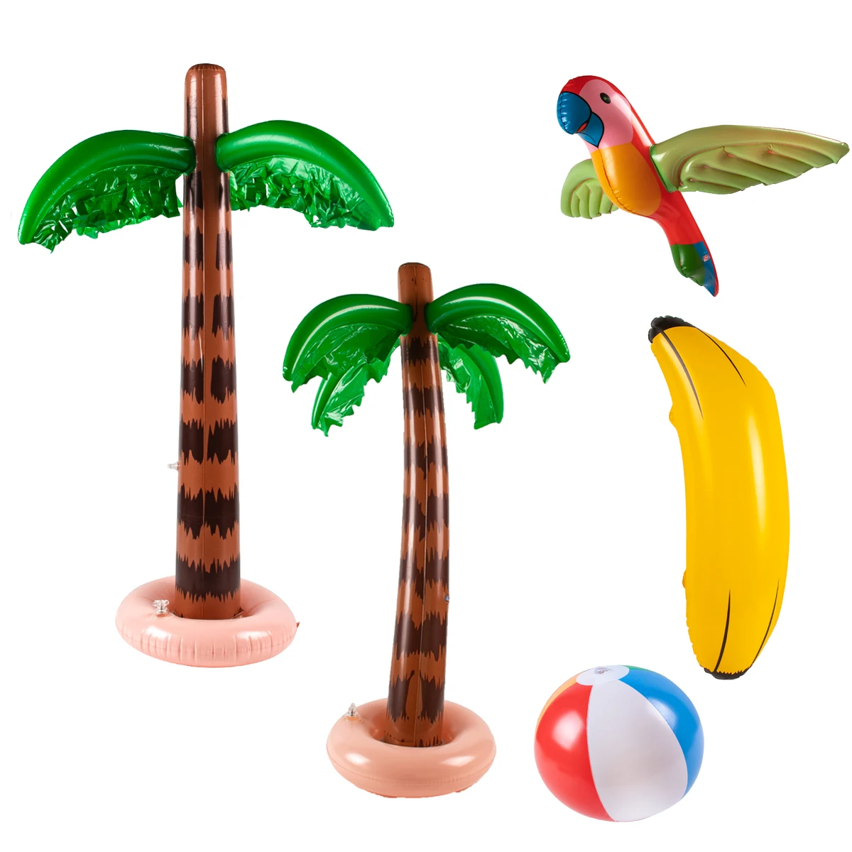 

Hawaiian Big Inflatable Coconut Palm Tree Balloon Tropical Bird Flamingo Summer Beach Birthday party Ballon Decor Luau Toys