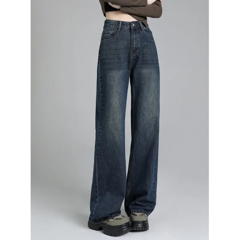 Dark Blue Jeans Women High Waist American Wide Leg Pants Fashion Hip Hop Vintage Female High Street Straight Summer Trousers
Dark Blue Jeans Women High Waist American Wide Leg Pants Fashion Hip Hop Vintage Female High Street Straight Summer Trousers