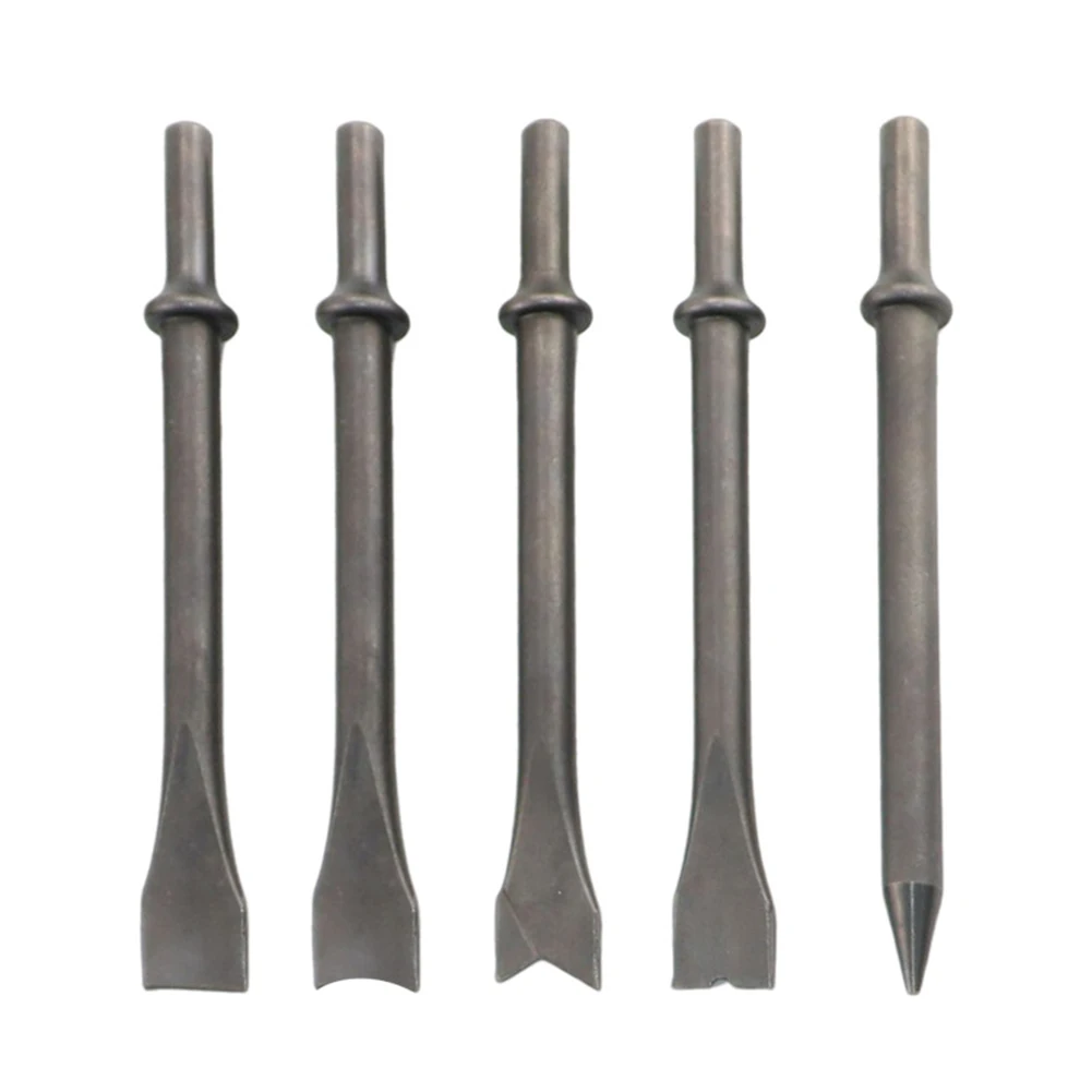 

175mm Chisel Round Handle Shovel Tip Set Pointed Flat V-Type Flat Notch Crescent Shaped Chisel Set For Concrete Brick Wall Rock