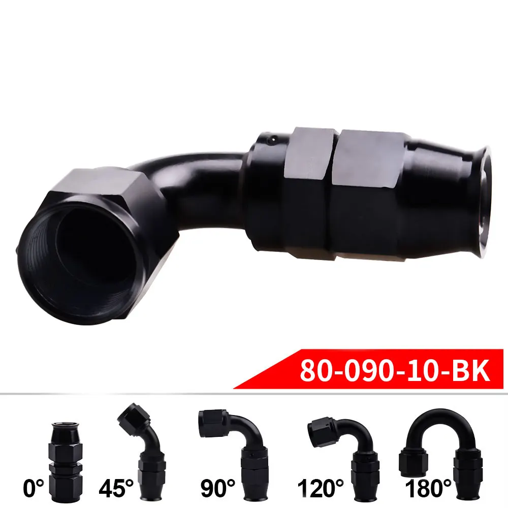 AN6 8 10 Straight 0 45 90 180 Degree PTEF Reusable Swivel PTFE Hose End Fitting aluminum
AN6 8 10 Straight 0 45 90 180 Degree PTEF Reusable Swivel PTFE Hose End Fitting aluminum