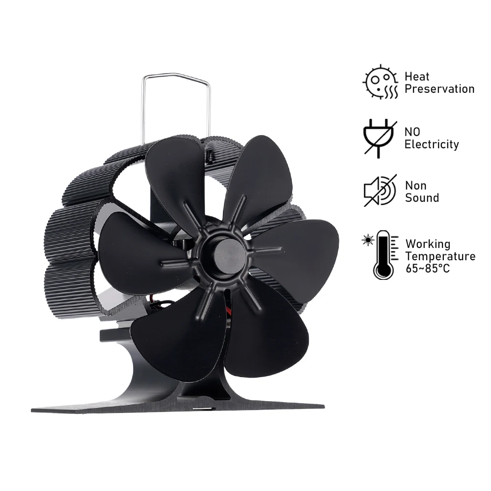 Mini 6 Blades Heat Powered Stove Fan Hot Air Fireplace Fan Log Wood Burner Eco Silent Fan Home Efficient Heat Distribution
Mini 6 Blades Heat Powered Stove Fan Hot Air Fireplace Fan Log Wood Burner Eco Silent Fan Home Efficient Heat Distribution