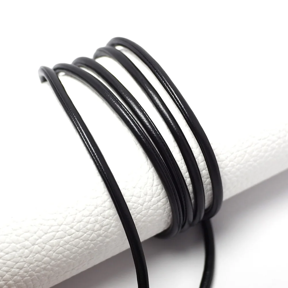 Круглый яркий черный шнур из мягкой искусственной кожи, 3 мм, соединительные кожаные полоски, шнурок из искусственной кожи для изготовления браслетов, ожерелий, серег 
Круглый яркий черный шнур из мягкой искусственной кожи, 3 мм, соединительные кожаные полоски, шнурок из искусственной кожи для изготовления браслетов, ожерелий, серег