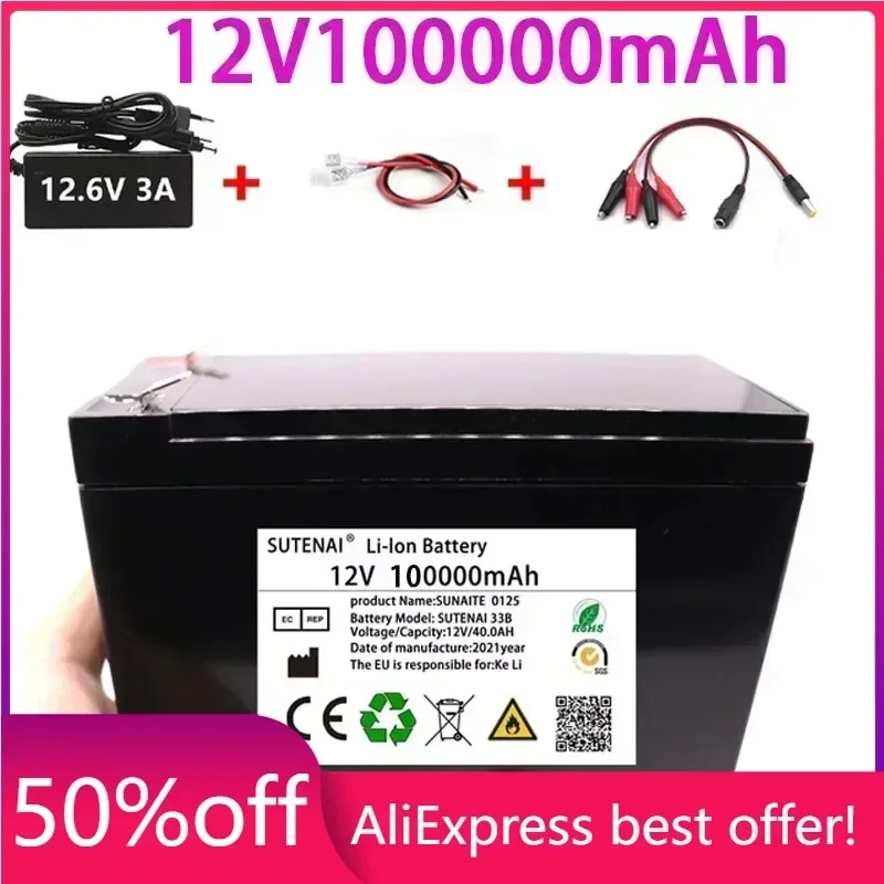 New Li Ion 18650 Electric Vehicle Lithium Ion Battery Pack 3S 12V 50Ah 100Ah Built-in BMS 30A High Current Suitable For Sprayer
New Li Ion 18650 Electric Vehicle Lithium Ion Battery Pack 3S 12V 50Ah 100Ah Built-in BMS 30A High Current Suitable For Sprayer
