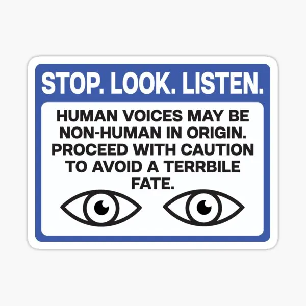 Stop Look Listen Scary Warning Sign 5PCS Car Stickers for Wall Living Room Room Bumper Cartoon Window Decorations Kid Decor
Stop Look Listen Scary Warning Sign 5PCS Car Stickers for Wall Living Room Room Bumper Cartoon Window Decorations Kid Decor