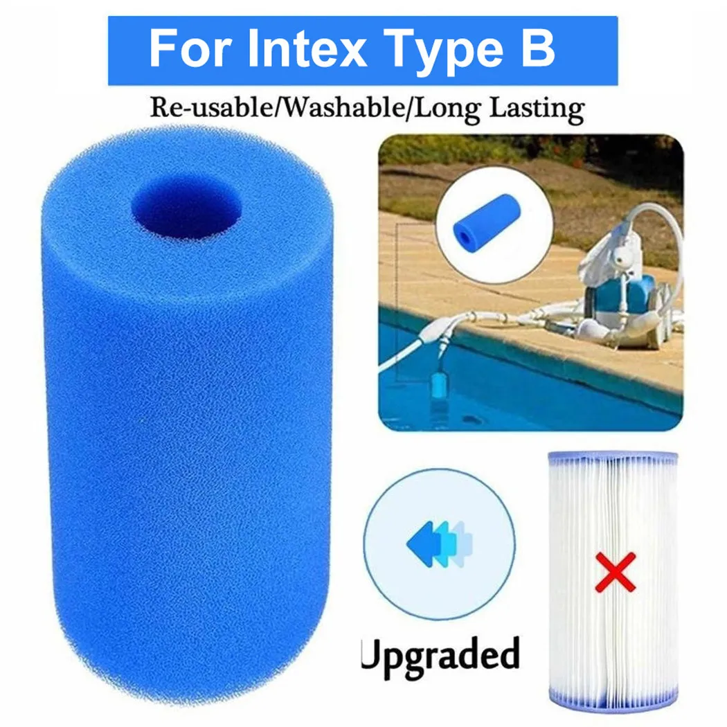 Reusable Swimming Pool Filter Foam Sponge Cartridge For Intex Filter Pumps Using The Type B Cartridge Ground Pools Replacement
Reusable Swimming Pool Filter Foam Sponge Cartridge For Intex Filter Pumps Using The Type B Cartridge Ground Pools Replacement