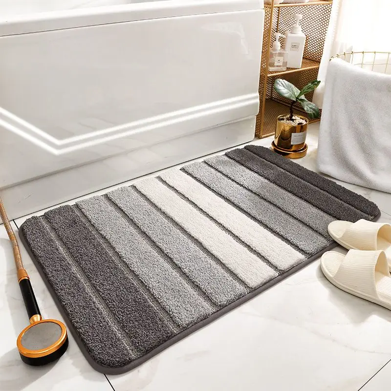 Modern Style Household Doormat Bathroom Water Absorption Non-slip Floor Mat Fresh Stripe Soft Quick Drying Foot Mat Thick Carpet
Modern Style Household Doormat Bathroom Water Absorption Non-slip Floor Mat Fresh Stripe Soft Quick Drying Foot Mat Thick Carpet